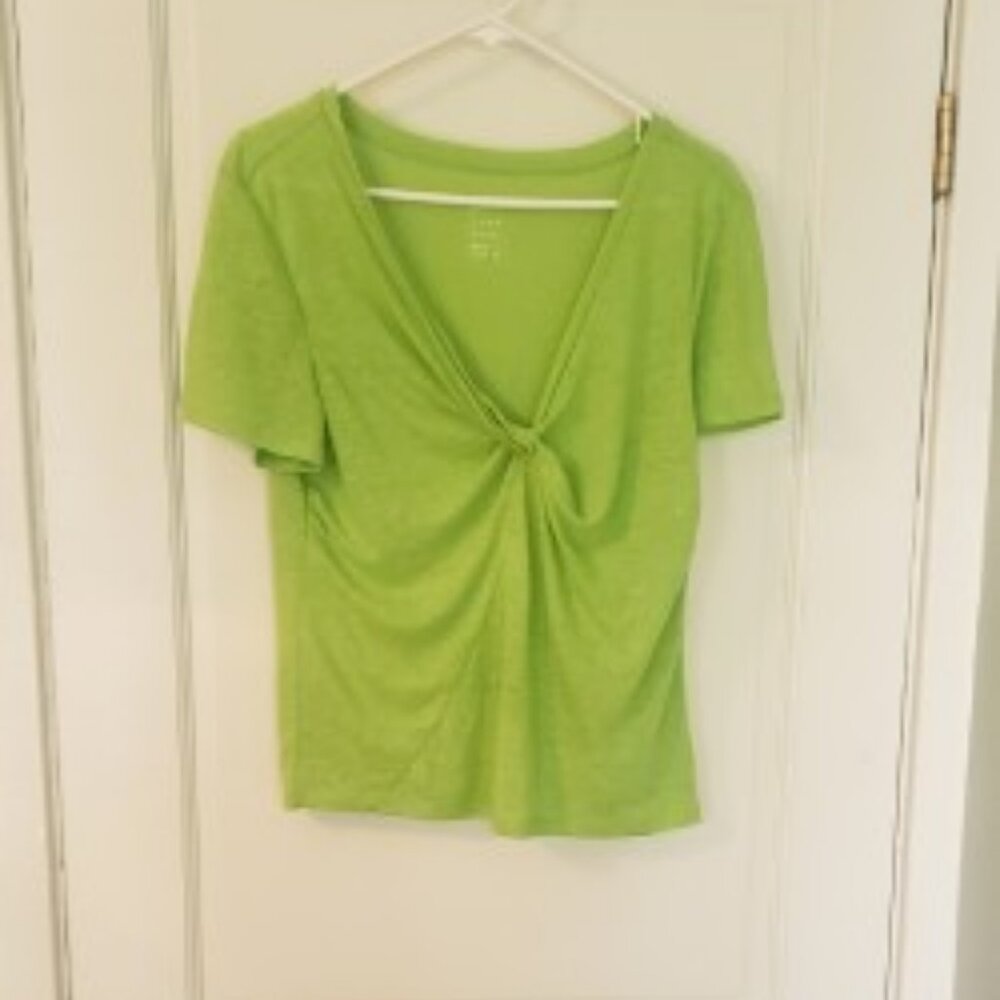 Lime green linen tshirt